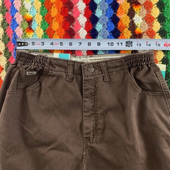 Vintage Deadstock 90s Lee Chocolate Tapered Relaxed Elastic Waist Jeans … - Picture 7 of 15